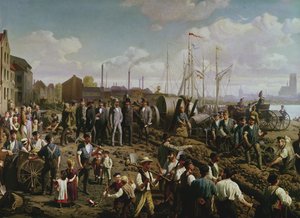 Lennätinkaapelin laskeminen Kölnin ja Berliinin välille 1800-luvun lopussa tekijältä German School