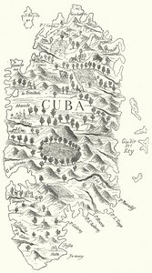 Kuuban kartta, c1500 (kaiverrus) tekijältä German School