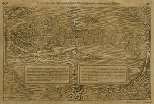 Venetsian kartta, Sebastian Munster (1488-1552), julkaistu Baselissa, noin 1560