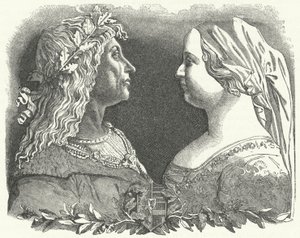Matthias Corvinus, Unkarin kuningas ja hänen kuningattarensa Beatrice Napoli (kaiverrus) tekijältä German School