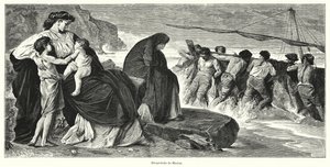 Medean jäähyväiset: kohtaus Euripideksen antiikin kreikkalaisesta tragediosta Medea, joka perustuu legendaan Medeasta ja Jasonista (litho) tekijältä German School