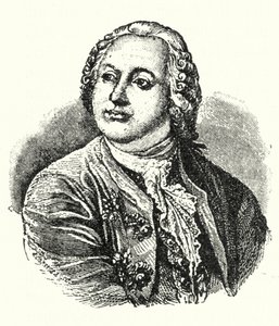 Mihail Lomonosov, venäläinen kirjailija ja tiedemies (kaiverrus) tekijältä German School