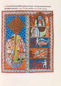 Hildegard of Bingenin pienoismalli Liber Sciviasta, n. 1175 (faksi) tekijältä German School
