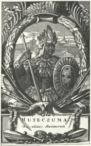 Montezuma II, atsteekkien keisari (kaiverrus) tekijältä German School