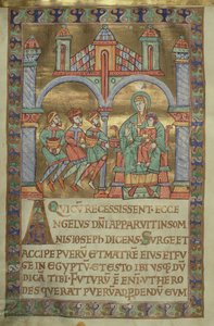 rouva Czart. 1207, IV, fol.V v. Adoration of the Magi, The Evangeliarium of Plock Cathedral, n. 1075 tekijältä German School