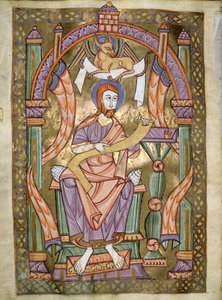 Ms Czart 1207 IV fol CXIXv St. Luukas evankelista, The Evangeliarium of the Cathedral of Plock, n. 1075 tekijältä German School
