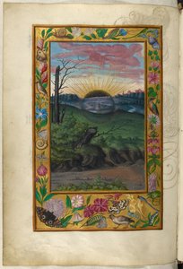 Ms Harley 3469, f.30v The Dark Sun, viides traktaatti, Salomon Trismosinin Splendor Solisista tekijältä German School