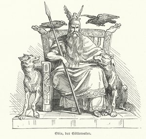 Odin, pohjoismaisen mytologian jumala (kaiverrus) tekijältä German School