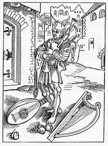 Kärsimättömyydestä, joka hylkää korjauksen, esimerkki Alexander Barclayn englanninkielisestä käännöksestä "The Ship of Fools" vuonna 1874 julkaistusta painoksesta tekijältä German School