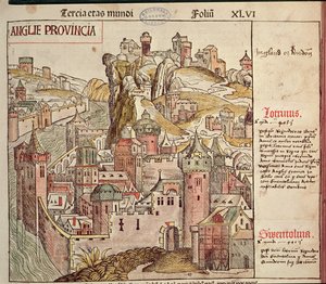 Vanha Lontoo, Hartmann Schedelin (1440-1514) Nürnbergin kronikasta 1493 tekijältä German School