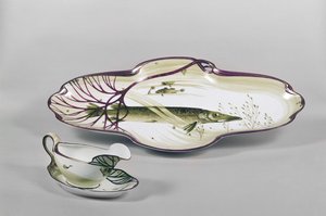 Osa posliinista illallista, H. Gradl ja L. Levallois, Nymphenburg, 1904-6 (posliini)