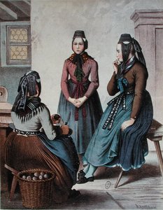 Kuoriperunat, 1800-luvun puoliväli (väri litho) tekijältä German School