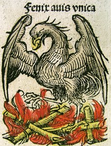 Phoenix julkaistiin Nürnberg Chroniclessa, 1493 tekijältä German School