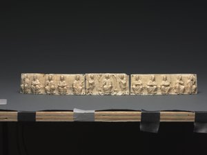 Muistolaatta kannettavalta alttarilta: Kristus ja apostolit, Ala-Reinin laakso, 1050-1100 tekijältä German School
