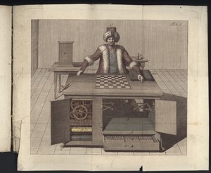 Levy I osoitteesta Herr von Kempelenin shakinpelaajasta ja hänen kopiostaan, Leipzig ja Dresden: Joh. Gottl. Broadhead, 1789 tekijältä German School