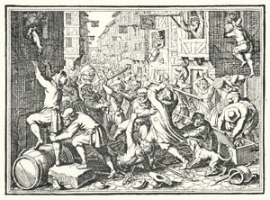 Judengassen, Frankfurtin juutalaisten geton ryöstö Fettmilchin nousussa, 1614 tekijältä German School