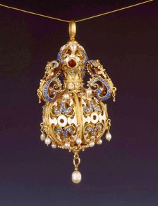 Pomander, n. 1600 (kulta & cloisonne emali) tekijältä German School