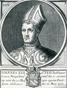 Antipaavi Johannes XXIII:n muotokuva (kaiverrus) tekijältä German School