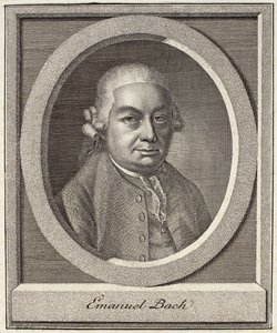 Carl Philipp Emanuel Bachin (1714-88) muotokuva tekijältä German School