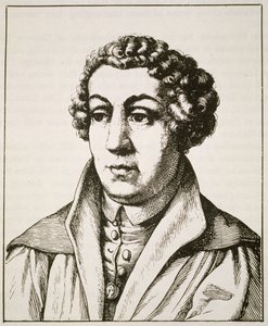 Johann Reuchlinin (1455-1522) muotokuva kopio 1800-luvun saksalaisesta kaiverruksesta, kuvitettu History of Magicissa, julkaistu 1800-luvun lopulla tekijältä German School