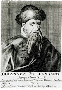 Johannes Gutenbergin muotokuva tekijältä German School