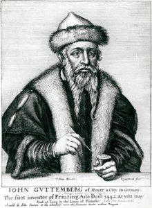 Johannes Gutenbergin muotokuva tekijältä German School