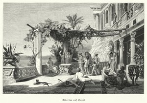 Rooman keisari Tiberius Caprin saarella (kaiverrus) tekijältä German School