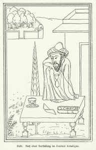 Saadi Shirazi, persialainen runoilija (litho) tekijältä German School