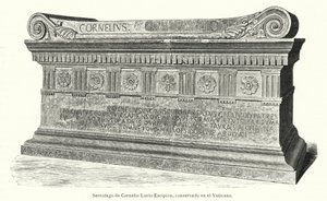 Roomalaisen sotilaan ja konsulin Lucius Cornelius Scipio Barbatuksen sarkofagi Vatikaanissa, Roomassa tekijältä German School