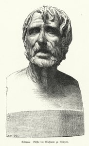 Seneca nuorempi, roomalainen filosofi, valtiomies ja näytelmäkirjailija (litho) tekijältä German School