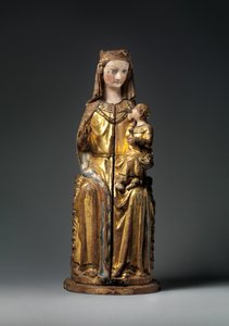 Neitsyt Marian pyhäkkö, suljettu paneeli, noin 1300 (kullattu puu). tekijältä German School