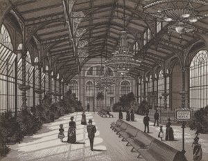 Hot Spring Colonnade, sisustus (litho) tekijältä German School