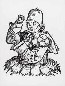 St. Anthony (1195-1231) Hartmann Schedelin (1440-1514) teoksesta "Liber Chronicarum" 1493 tekijältä German School