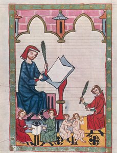 Opiskelijat luostarissa, Manesse Codexista (vellum) tekijältä German School