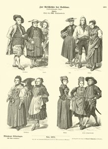 Sveitsiläiset puvut, 1700-luvun loppu (kaiverrus) tekijältä German School