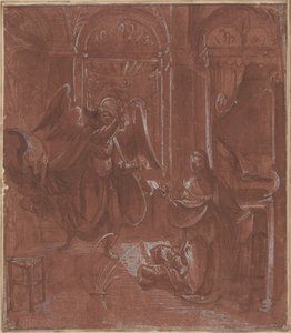 Marian ilmestys, n.1520 (kynä ja muste). tekijältä German School