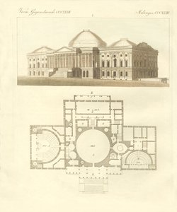 Yhdysvaltain Capitol Washingtonissa (värillinen kaiverrus) tekijältä German School