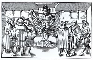 The Court of a Baron, Cosmographie Universelle of Munsterin puupiirros, julkaistiin vuonna 1552 tekijältä German School