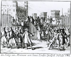 Monmouthin ja Buccleuchin herttuan teloitus (1649-85) (kaiverrus) (kaiverrus) tekijältä German School