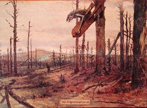 Argonnen metsien haamu, n. 1914-1918 (öljy kankaalle) tekijältä German School
