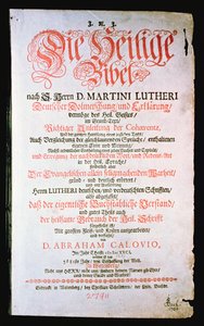 Pyhä Raamattu, voi. I., 1681 tekijältä German School