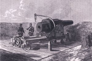 Krupp Gun, Cassells, Ranskan ja Saksan välisen sodan historia, julkaisija Cassell and Company Limited, n. 1890 (litho) tekijältä German School