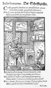 The Letter Plate Maker, julkaisija Hartman Schopper (puupiirros) (b kuva)