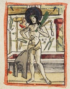 Surujen mies, n. 1480-1490 (käsinvärinen puupiirros) tekijältä German School