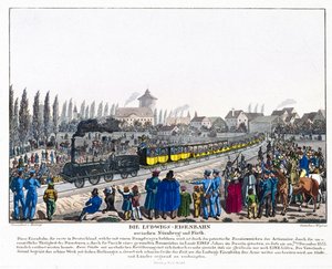 Nürnberg-Furth-rautatien avaaminen 7. joulukuuta 1835 tekijältä German School