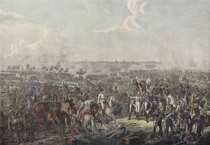 Schwarzenbergin prinssi toi liittoutuneiden hallitsijoille uutisia Leipzigin taistelun voitosta iltana 18. lokakuuta 1813 tekijältä German School