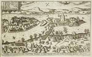 Herr Schwendi vuonna 1565 turkkilaisilta toipunut Tokayn kaupunki, Paul Furstin (n. 1605–1666) kaiverrettu kuva kirjasta ottomaanien kampanjoista Euroopassa tekijältä German School