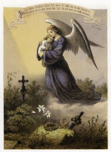 Jumalan rakkaus kuolleelle lapselle (väri litho) tekijältä German School