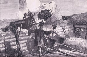 Kokeile vihollisten valikoimaa, Cassells History of the War of the France ja Saksa, julkaisija Cassell and Company Limited, n. 1890 (litho) tekijältä German School