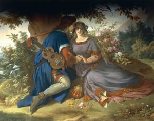 "Lennupuun alla, nummilla...", Lohengrin-saagasta (seinämaalaus) tekijältä German School